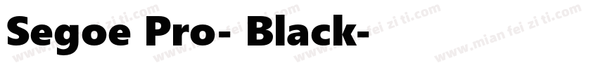 Segoe Pro- Black字体转换